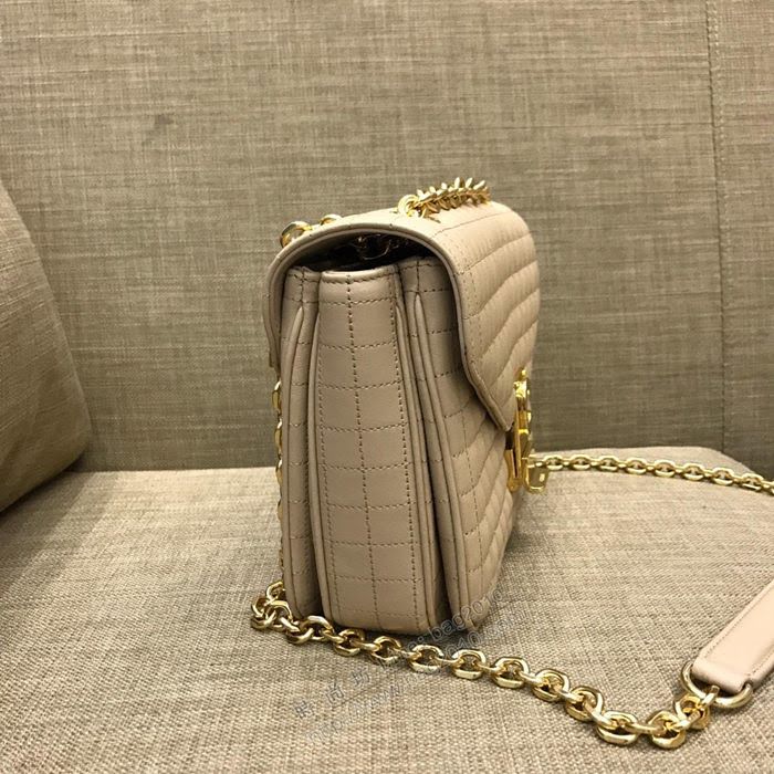 CELINE女包 最新款單肩包 小提花皺褶凸紋繡花 賽琳斜挎鏈條包 187253  sl2043
